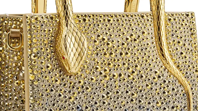 Serpentine Vertical Tote Shades of Gold Bag