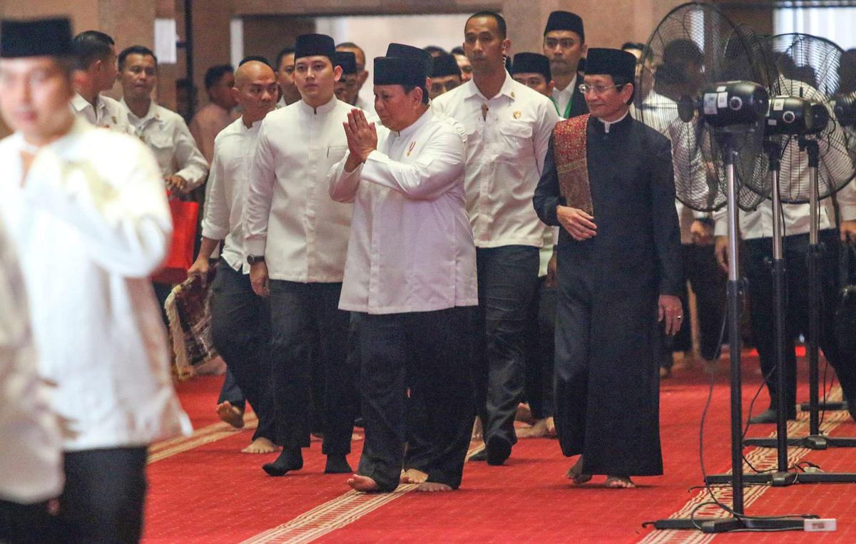 Prabowo-Gibran laksanakan salat Idulfitri di Masjid Istiqlal