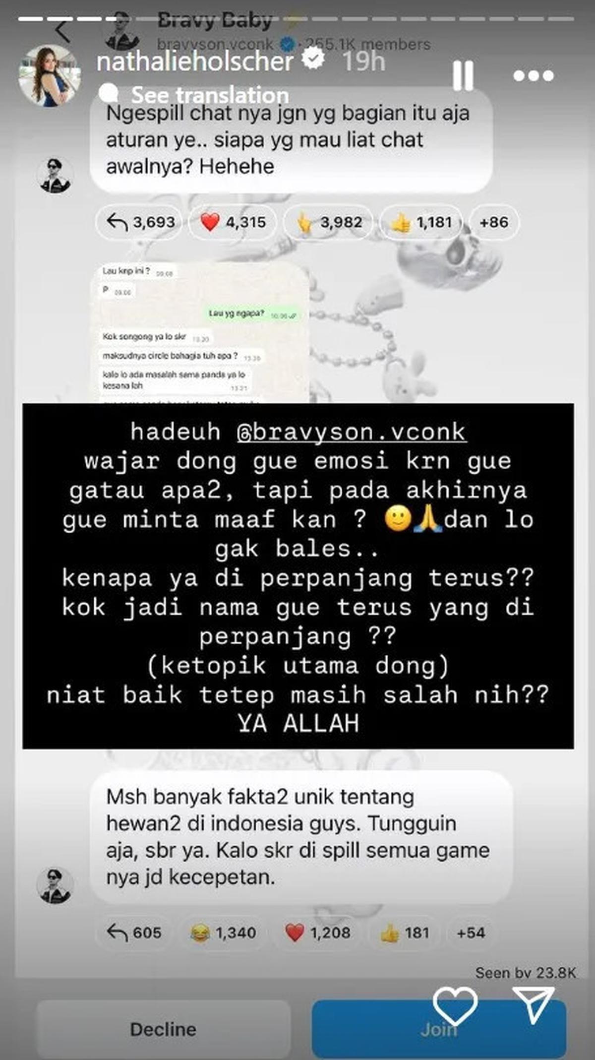 Nathalie Holscher Klarifikasi Usai Dituding Sindir Erika Carlina