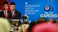 Ketua Umum Asosiasi Pemerintah Kabupaten Seluruh Indonesia (Apkasi) Abdullah Azwar Anas dalam Rapimnas Gapensi di Jakarta, Rabu (29/1/2020).