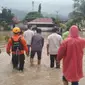 Kondisi banjir yang terjadi di Kabupaten Bolmong, Sulut, akibat tingginya curah hujan dalam beberapa hari terakhir.