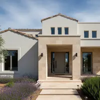 Model Rumah Mediterania Modern yang Tidak Terlihat Berlebihan (Foto: AI Generated)