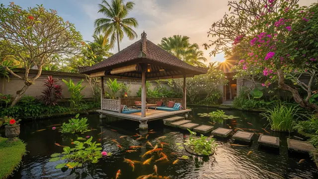 Model Saung Kecil di Kebun untuk Tempat Bersantai Sore Hari/Foto: AI Generated