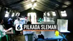 Pengungsi Merapi mengikuti Pilkada di Sleman DIY. Lokasi TPS digeser untuk memudahkan para pengungsi mencoblos.