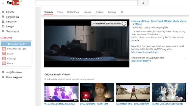 Artis YouTube Lindsey Stirling