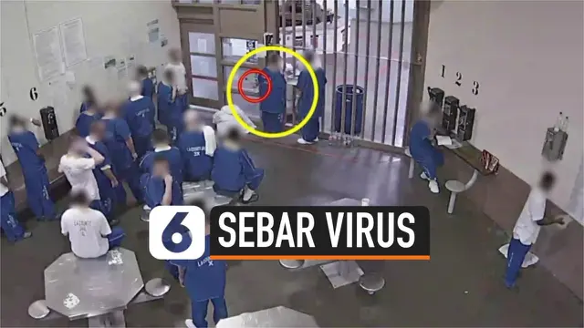 VIDEO: Detik-Detik Napi Sengaja Infeksi Diri dengan Virus Corona di Penjara