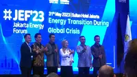 Jakarta Energy Forum 2023 kembali diselenggarakan. Forum ini merupakan pertemuan terkemuka dalam sektor energi Indonesia. (Tira/Liputan6.com)