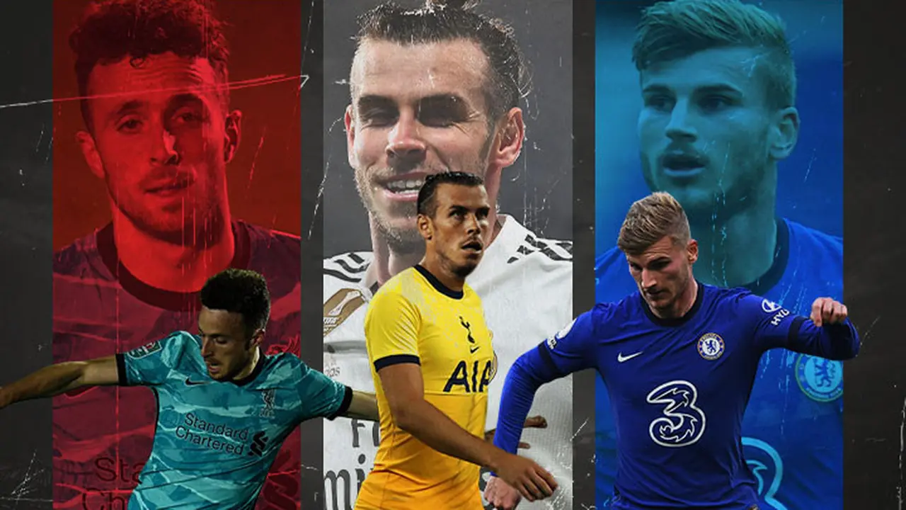 Ilustrasi - Diogo Jota, Gareth Bale, Timo Werner