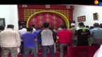 Masjid ini bercorak budaya Tionghoa dengan dominasi warna merah, hiasan lampu lampion, dan ornamen khas negara Tiongkok.