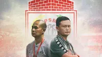 PSM Makassar - Yeyen Tumena dan Kurniawan Dwi Yulianto (Bola.com/Adreanus Titus)