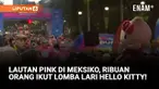 Lautan merah muda membanjiri Mexico City dalam Hello Kitty Fun Race 2025.