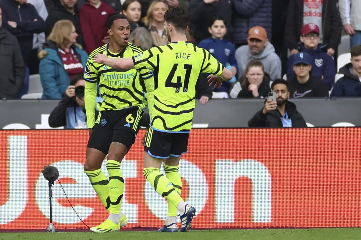 Gabriel Magalhaes - West Ham vs Arsenal di Premier League 2023/2024