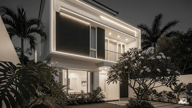 Rumah Monokrom Minimalis
