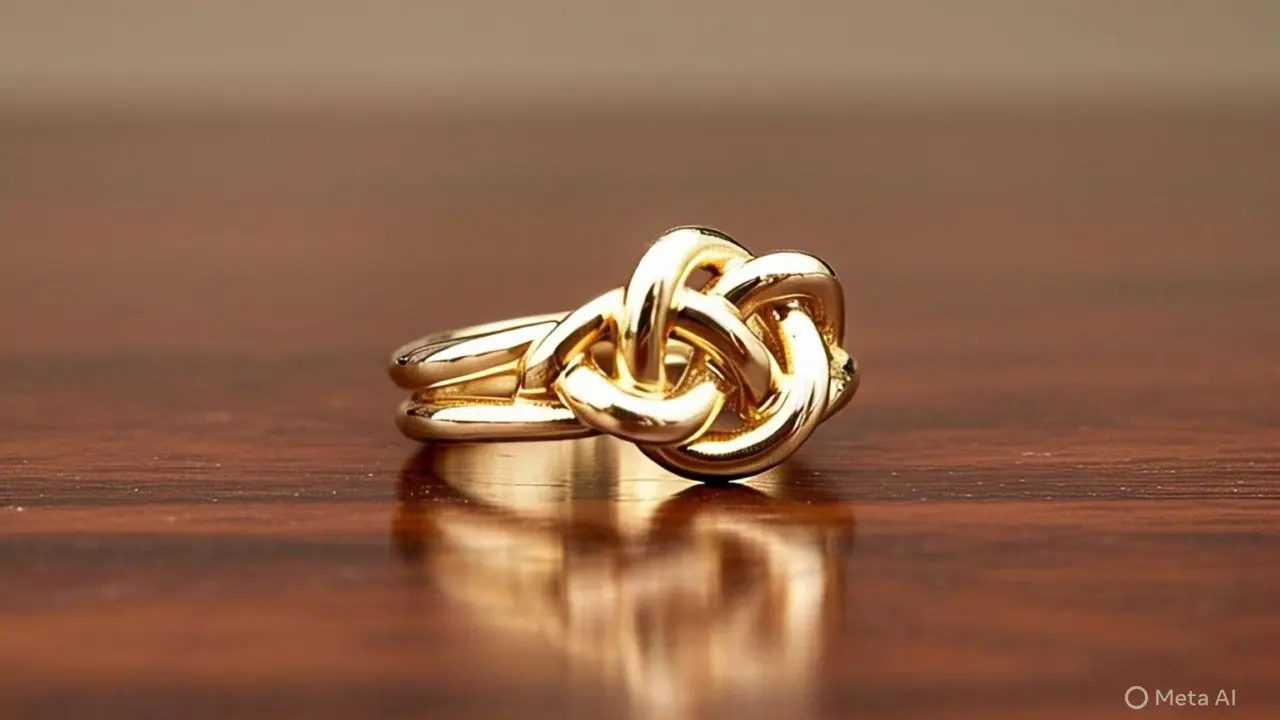 Cincin Emas dengan Tali Simpul