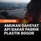 Kebakaran hebat melanda sebuah pabrik plastik di Kampung Jampang, Desa Wanaherang, Kecamatan Gunung Putri, Kabupaten Bogor, Jawa Barat, Minggu malam. Hingga malam hari, kobaran api masih belum berhasil dipadamkan akibat besarnya api yang terus melaha...