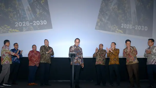 Peluncuran Peta Jalan Pengembangan Keuangan Berkelanjutan industri perasuransian, penjaminan, dan dana pensiun (PPDP) 2026&ndash;2030. (Dok OJK)