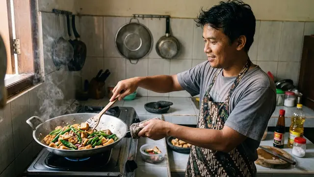 Resep Oseng Tahu Cabai Hijau/AI Generated