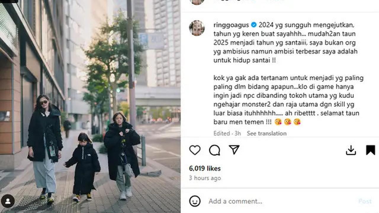 Resolusi Ringgo Agus Rahman di 2025, Ingin Hidup Lebih Santai