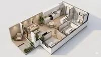 7 Denah Rumah 6x12 dengan Ruang Makan Kecil Elegan, Solusi Cerdas Menata Hunian agar Tetap Nyaman