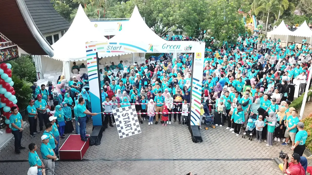 Rayakan Hari Listrik Nasional ke-74, PLN UIW Sumbar Gelar Green Funwalk