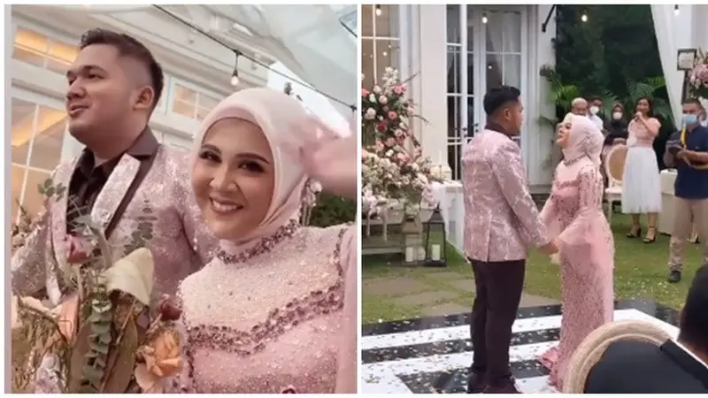 8 Momen Resepsi Pernikahan Kesha Ratuliu dan Adhi Permana, Penuh Suka Cita