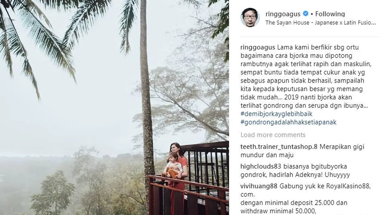 Ringgo Agus Rahman Izinkan Putranya Gondrong Sejak Kecil - ShowBiz ...