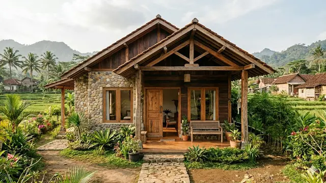 Desain Rumah Desa Murah (Foto: Gemini AI)