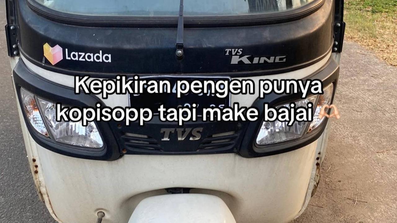 Unik Banget, Lika Liku Pria Putuskan Buka Usaha Kopi Pakai Bajaj Ini Curi Perhatian