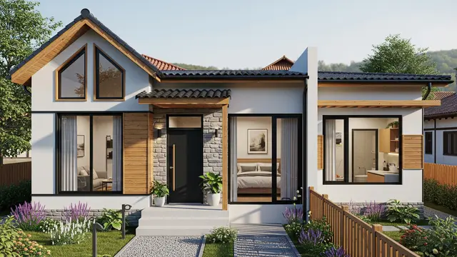 Model Rumah 3 Petak di Desa/Gemini AI