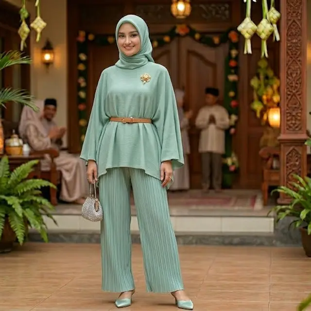 Set Celana dan Blouse untuk Lebaran 2026
