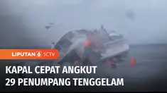 Sebuah kapal cepat mengangkut 29 penumpang termasuk awak kapal tenggelam di Perairan Sanur, Denpasar, Bali, Selasa (03/01) sore. Beruntung banyak kapal melintasi lokasi yang langsung membantu proses evakuasi seluruh penumpangnya.