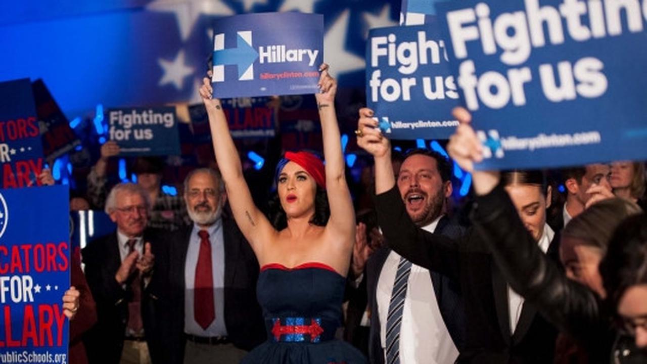 Aksi Katy Perry jadi 'juru kampanye' Capres AS Hillary Clinton