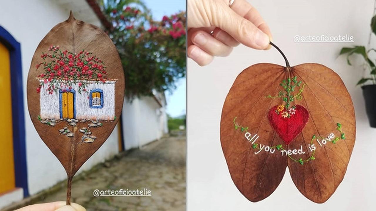 Jadikan Daun Sebagai Alat untuk Menyulam, 6 Karya Seniman Ini Mengagumkan