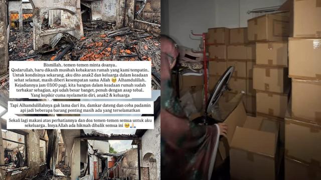 9 Potret Rumah Anisa Rahma Usai Kebakaran, Ruangan Berisi Ribuan Al Quran Ditemukan Utuh