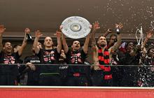 FOTO: Belum Pernah Kalah, Bayer Leverkusen Raih Gelar Juara Bundesliga Pertama Kalinya