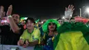 Laga perempat final Copa America 2024 antara Brasil melawan Uruguay berlangsung di Stadion Allegiant, Las Vegas, Nevada pada 6 Juli 2024 atau Minggu 7 Juli 2024 WIB. (TERCIO TEIXEIRA/AFP)