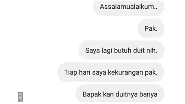 6 Chat Anak Rayu Bapak Minta Uang Ini Bikin Senyum