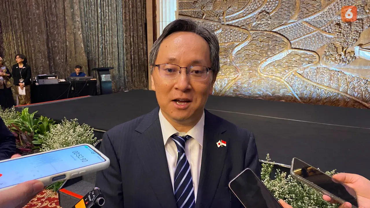 Kuasa Usaha ad interim Jepang Myochin Mitsuru dalam peringatan Hari Pasukan Bela Diri Jepang, Selasa (4/11/2025) mengatakan bahwa kedekatan hubungan pertahanan Indonesia dan Jepang saat ini berada pada titik yang semakin strategis (Dok. Liputan6.com)