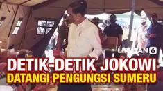 Presiden Joko Widodo (Jokowi) tiba di Kabupaten Lumajang, Jawa Timur, Selasa (07/12/21). Kehadiran Jokowi untuk melihat langsung korban erupsi Gunung Semeru yang terjadi beberapa hari lalu.
