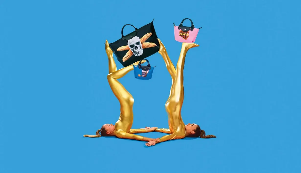 Terdiri dari 5 gambar yang sangat atraktif, produk seri Le Pliage® terkmas apik dan memikat mata. / Foto dok LONGCHAMP.