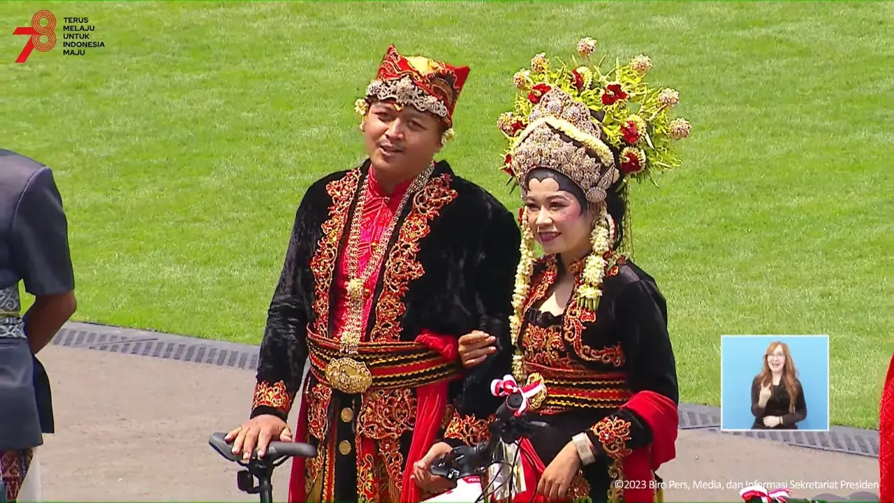 Pakaian Pengantin Banyuwangi Jadi Lima Busana Terbaik Upacara HUT ke 78 RI di Istana Negara (Istimewa)