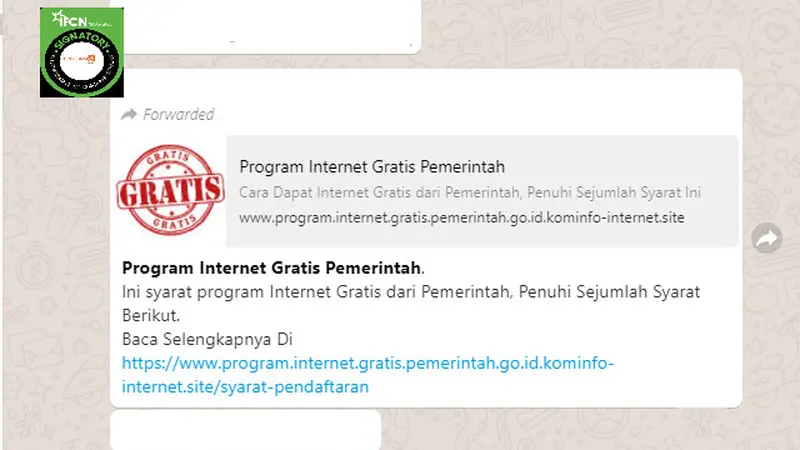 Cek Fakta Liputan6.com menelusuri informasi program internet gratis pemerintah