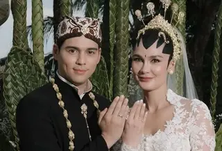 Lihat di sini tampilan Maxime Bouttier pakai foundation Rp20 ribu-an di momen pernikahannya dengan Luna Maya. [@lunamaya].