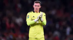 Dean Henderson. Kiper berusia 24 tahun yang memasuki musim ke-6 di Manchester United ini sama sekali belum bermain di Liga Inggris musim ini. Dijanjikan bermain di Piala FA oleh Ralf Rangnick menghadapi Aston Villa, nyatanya tak terbukti. Ia pun ngambek dan mangkir dari latihan. (AFP/Oli Scarff)