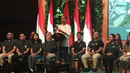 Presiden Joko Widodo memberi sambutan dalam Spirit of Millenials: Green Festival di Jakarta, Kamis (31/1). Acara ini untuk meningkatkan kepedulian milenial terhadap gaya hidup ramah lingkungan, urban farming dan agrikultur. (Liputan6.com/Angga Yuniar)