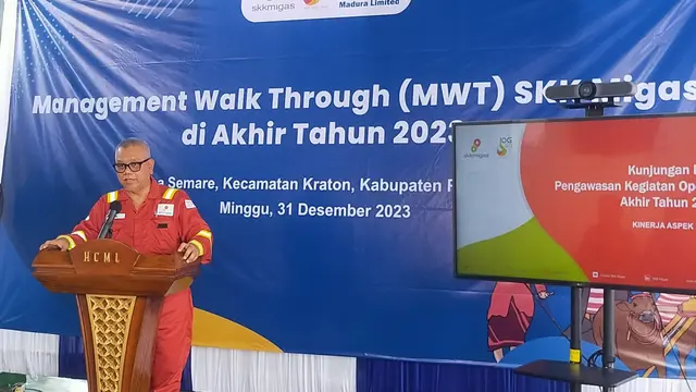 Management Walkthrough (MWT) SKK Migas di Akhir Tahun 2023” oleh SKK Migas,   Minggu - Senin (31/12/2023 – 1/1/2024) di Gas Metering Station (GMS) HCML, Pasuruan Jawa Timur. (Dok SKK Migas)