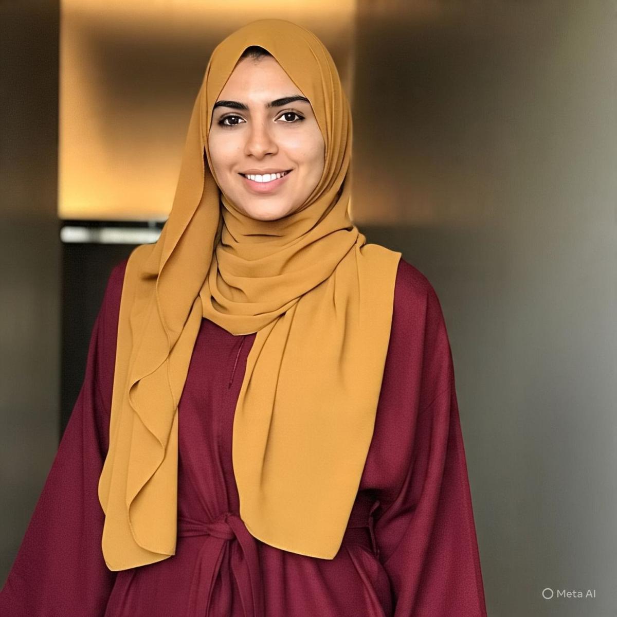 Ilustrasi Gamis Maroon