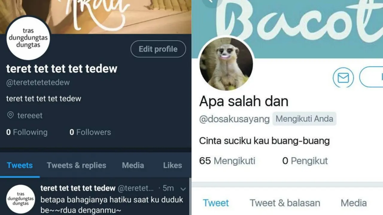 10 Nama Akun Twitter Ini Bikin Ngakak Sekaligus Auto Nyanyi.