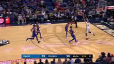 Berita video game recap NBA 2017-2018 antara New York Knicks  melawan New Orleans Pelicans dengan skor 105-103.