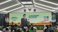 Ketua Umum Partai Kebangkitan Bangsa (PKB) Abdul Muhaimin Iskandar saat menghadiri peringatan Hari Tani di Kantor DPP PKB, Jakarta. (Liputan6/M Radityo Priyasmoro)
